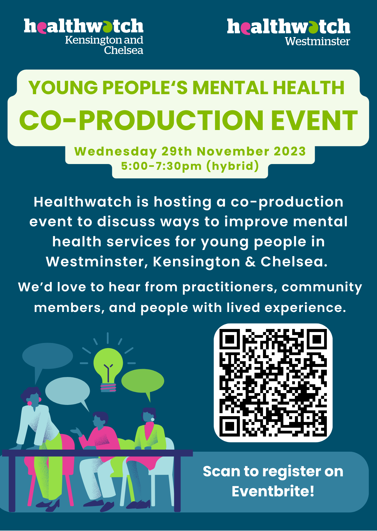 Young people's mental health co-production event 