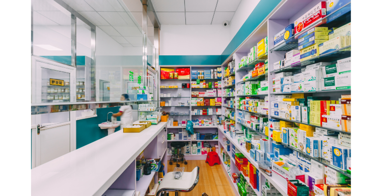 Prescriptions displayed at a local pharmacy.