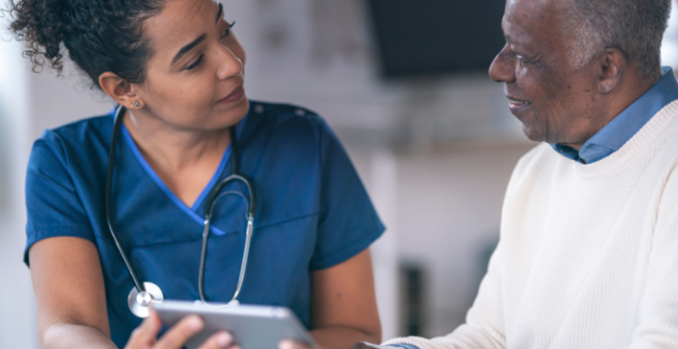 Patient and doctor talking to eachother